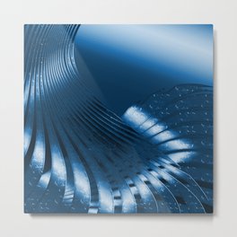 Phantasie in Blau 3 Metal Print | Graphicdesign, Metallisch, Abstrakt, Blau, Abstract, Muster, Digital 