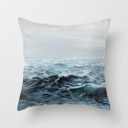 Stormy Sea Throw Pillow