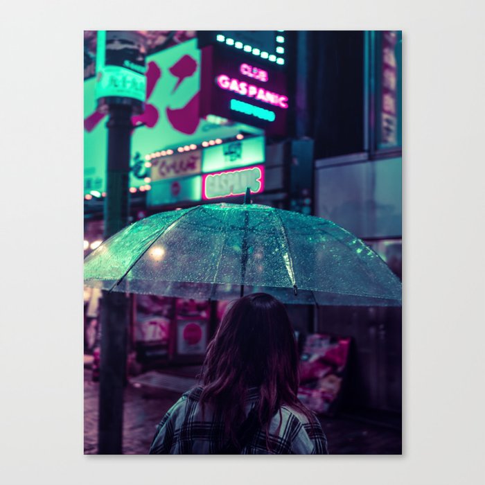 Rain in Shibuya Canvas Print