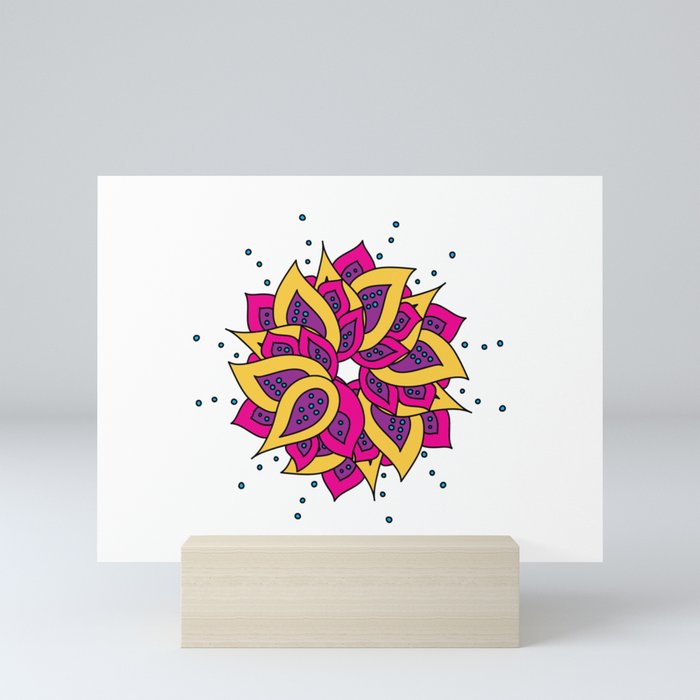 Lotus Mandala Mini Art Print
