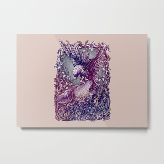 Romance Wolf Metal Print