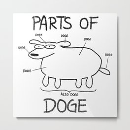 PARTS OF DOGE Metal Print