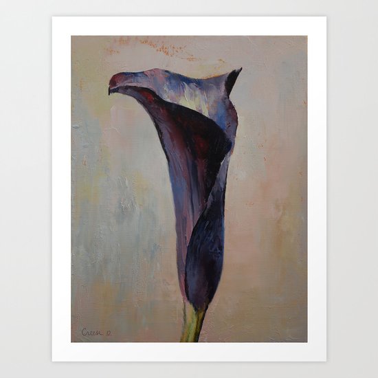 Black Calla Lily Art Print