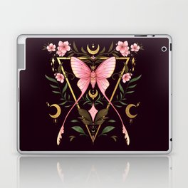 Pink Silk Moth Laptop Skin