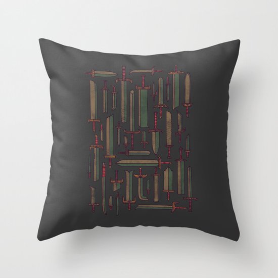 Bunch of Blades Throw Pillow