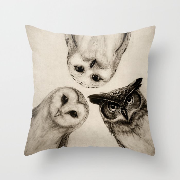 The Owl's 3 Throw Pillow