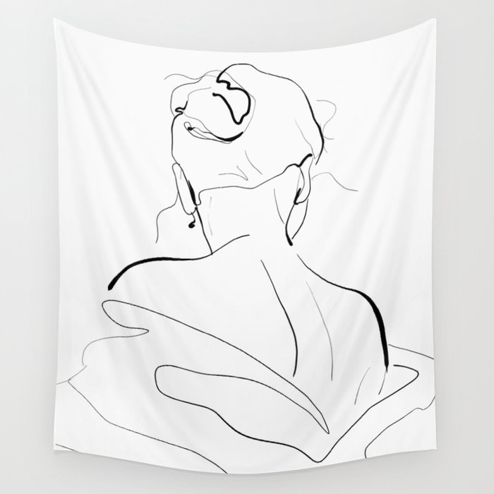 Line drawing tapestry sales
