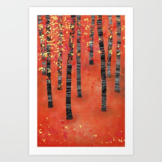 Birches Art Print