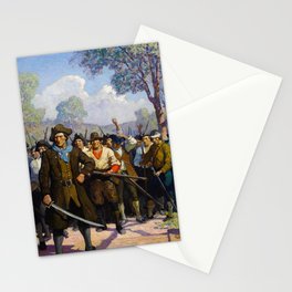 Independence Day, At Concord Bridge, 1921 by Newell Convers Wyeth Stationery Card