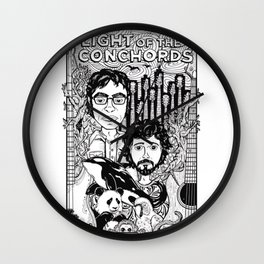 FLIGHT SKETCH Wall Clock | Conchords, Pattern, Minimal, Murray, Wild, Drawing, Abstract, Singer, Jemaine, Series 