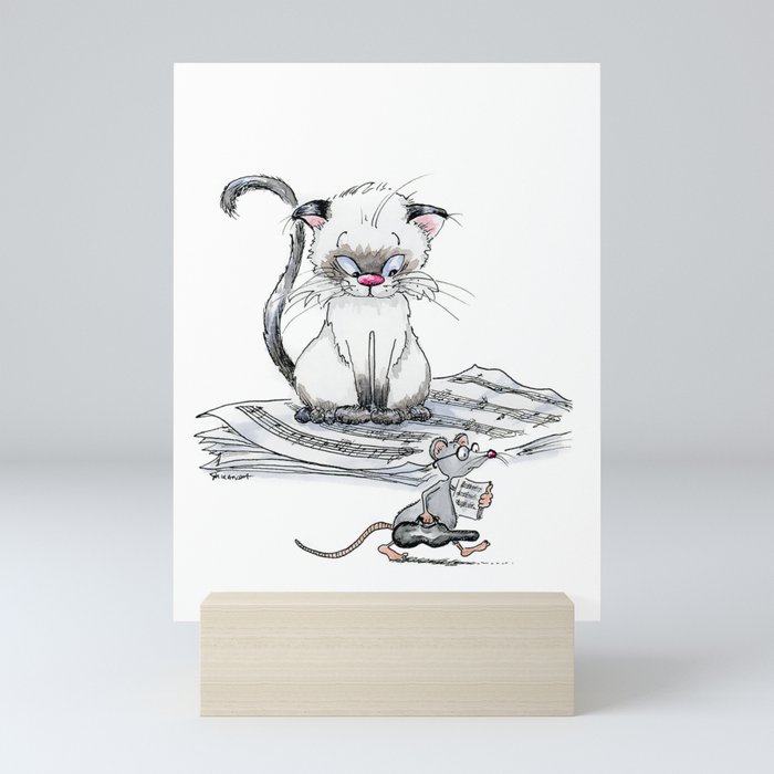 The Cat and the Fiddle Mini Art Print