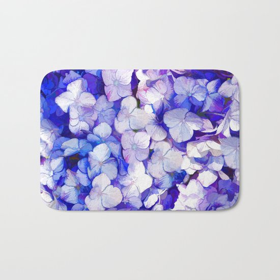 Watercolor Hydrangea Bath Mat