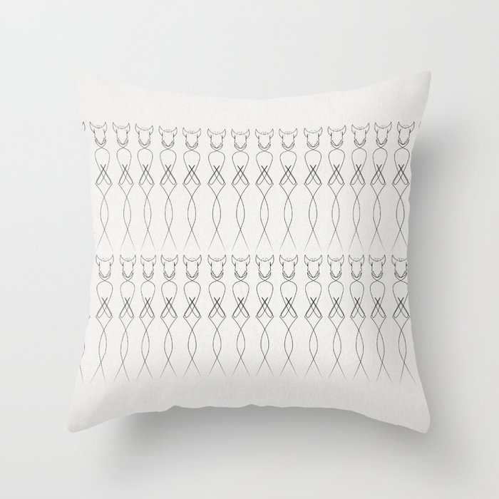 One line nude Throw Pillow