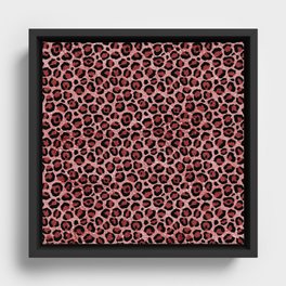 Beautiful Leopard Pattern Design Framed Canvas