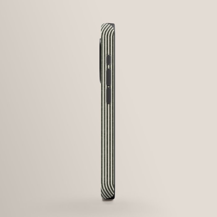linen textured stripes - olive green