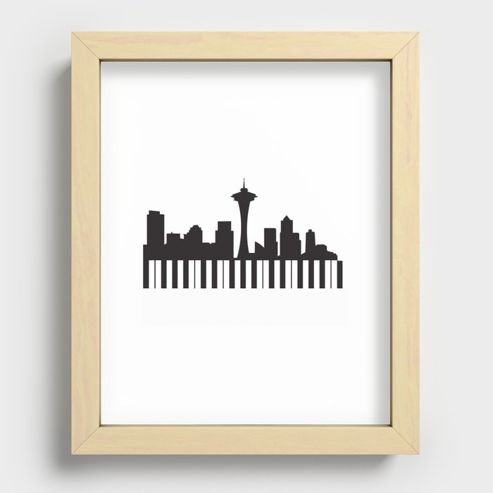 Seattle Music Recessed Framed Print
