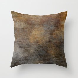 Dirty brown grey wooden surface Throw Pillow