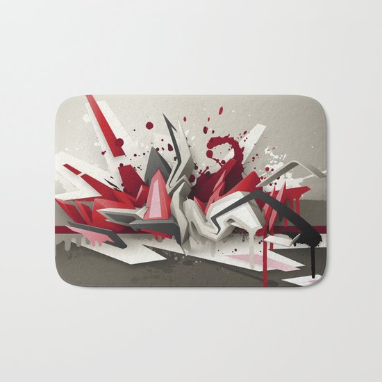 Red Metal Bath Mat