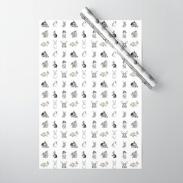 Vintage Bunny Rabbit Pattern Wrapping Paper