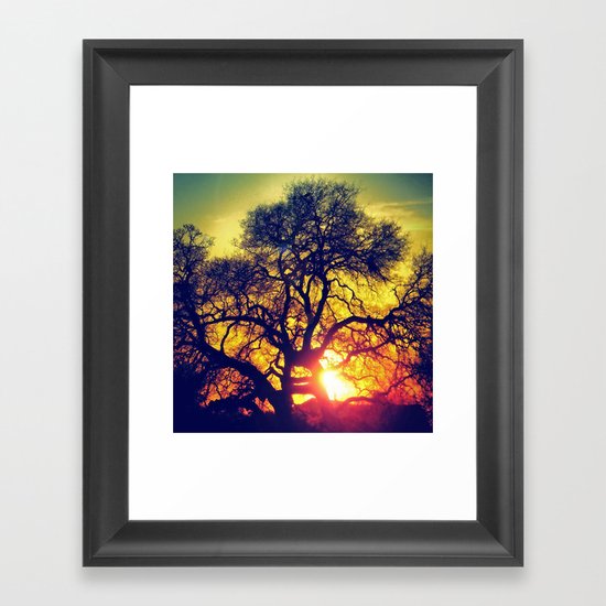 Through the trees Framed Art Print