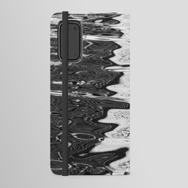 Black and White Abstract Ocean Reflections Android Wallet Case