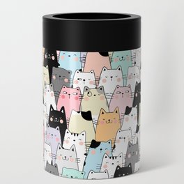 Colorful Multi Cat Can Cooler