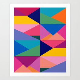 Geometric Color Block Art Print