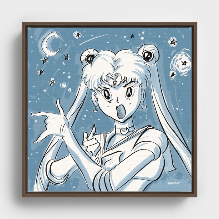 Usagi Framed Canvas | Drawing, Usagi-tsukino, Fan-art, Sailor-moon, Usagi, 90s, Anime, Gaurdian, Guardian-warrior, Sailor-v