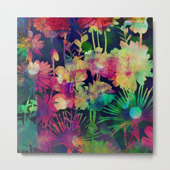 bright floral and bokeh Metal Print