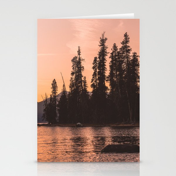 Forest Island at the Lake - Nature Photography Stationery Cards