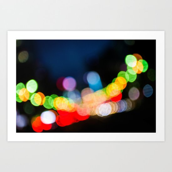 Streetlight Bokeh Art Print