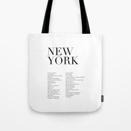 New York Monuments Tote Bag
