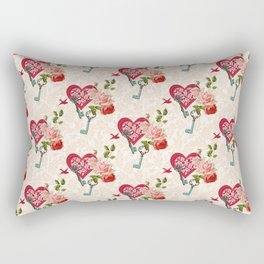 Cute Valentines Day Heart Pattern Lover Rectangular Pillow