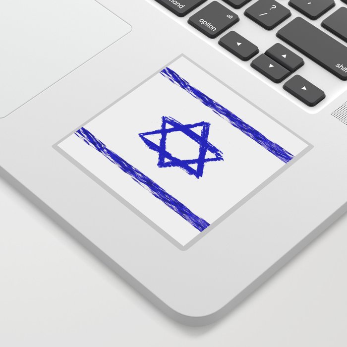 flag of israel 8- יִשְׂרָאֵל ,israeli,Herzl,Jerusalem,Hebrew,Judaism,jew,David,Salomon. Sticker