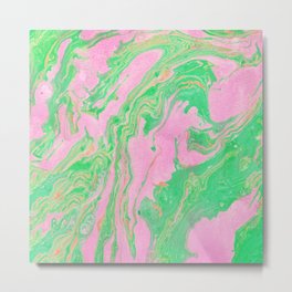 tie dye series: pink & green Metal Print | Pink, Hippie, Boho, Green, Shibori, Groovy, Curated, Retro, Psychedelic, Painting 