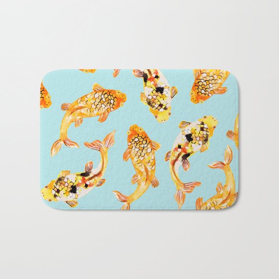 Goldfish #society6 #decor #buyart Bath Mat