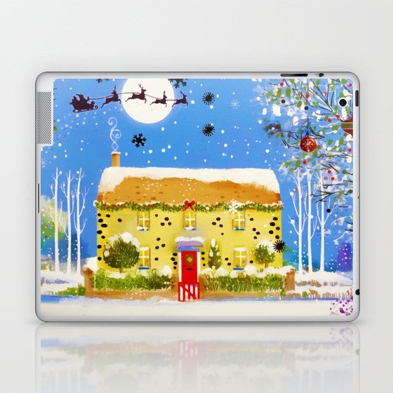 Festive Christmas Winter Home Watercolor Laptop & iPad Skin