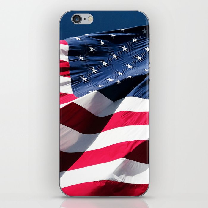 An American Flag Blew Proudly In the Wind iPhone Skin