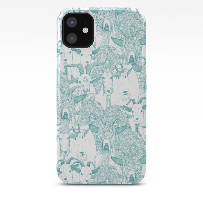 just goats teal iPhone Case