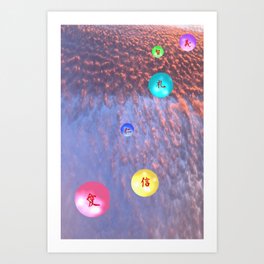 Six balls of souls that came down from heaven Art Print