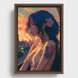 Hued Beauty Framed Canvas