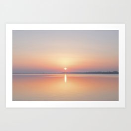 Pastel Lake Sunset Art Print
