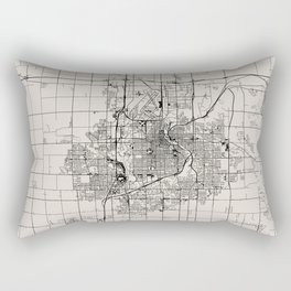 Sioux Falls City Map - USA Rectangular Pillow