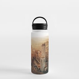 san gimignano aerial view Water Bottle