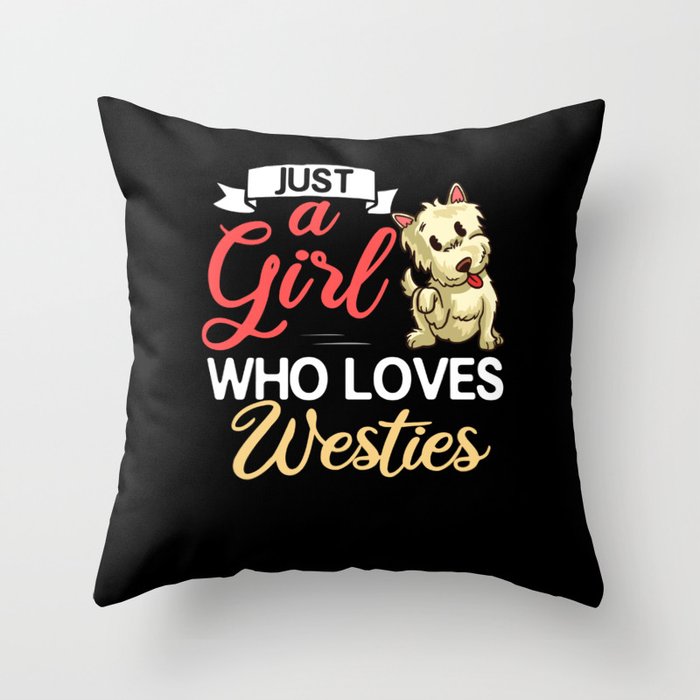West Highland Terrier Gift Westie Dog Throw Pillow