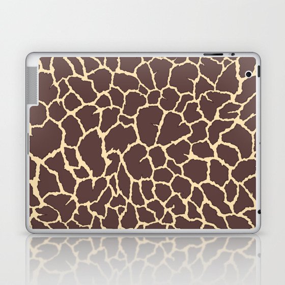 Giraffe pattern. Animal skin print . Digital Illustration Background Laptop & iPad Skin