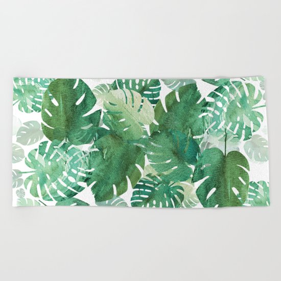 Palm Leaves Boom! Beach Towel