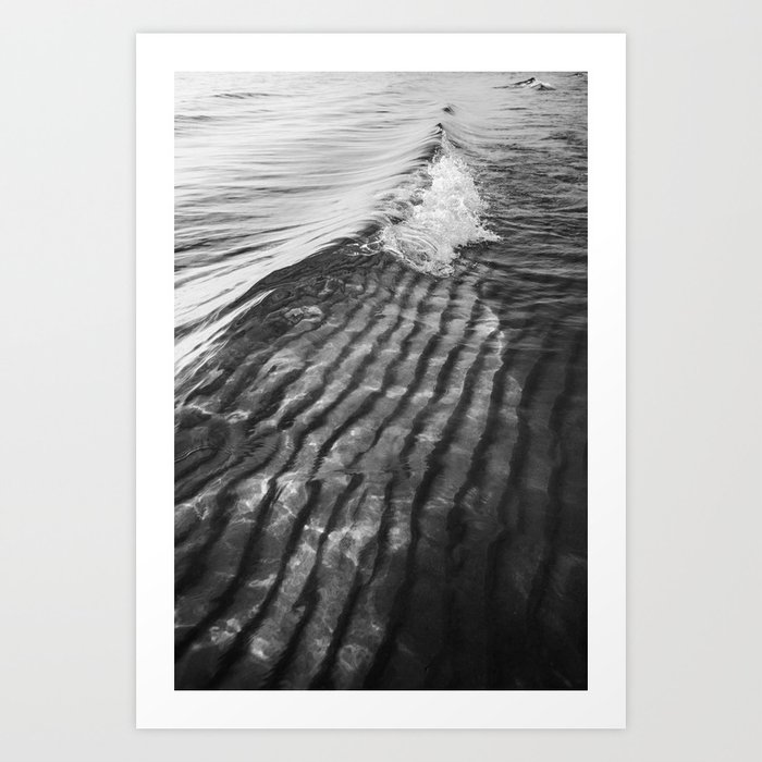 Sand Ripples and Waves | Beach | Landscape Photography Art Print