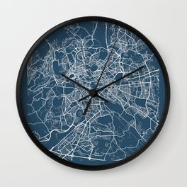 Rome city cartography Wall Clock