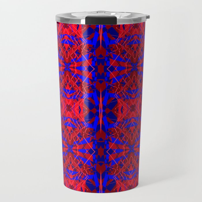 Red and Blue Fracture Travel Mug